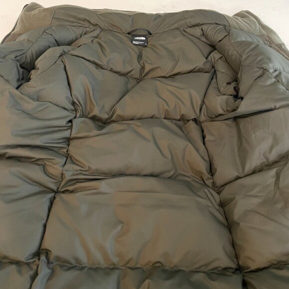 The North Face 550 Outdoor Cotton Nylon Shell Down Fill Parka Olive Green S NWOT - Picture 10 of 16